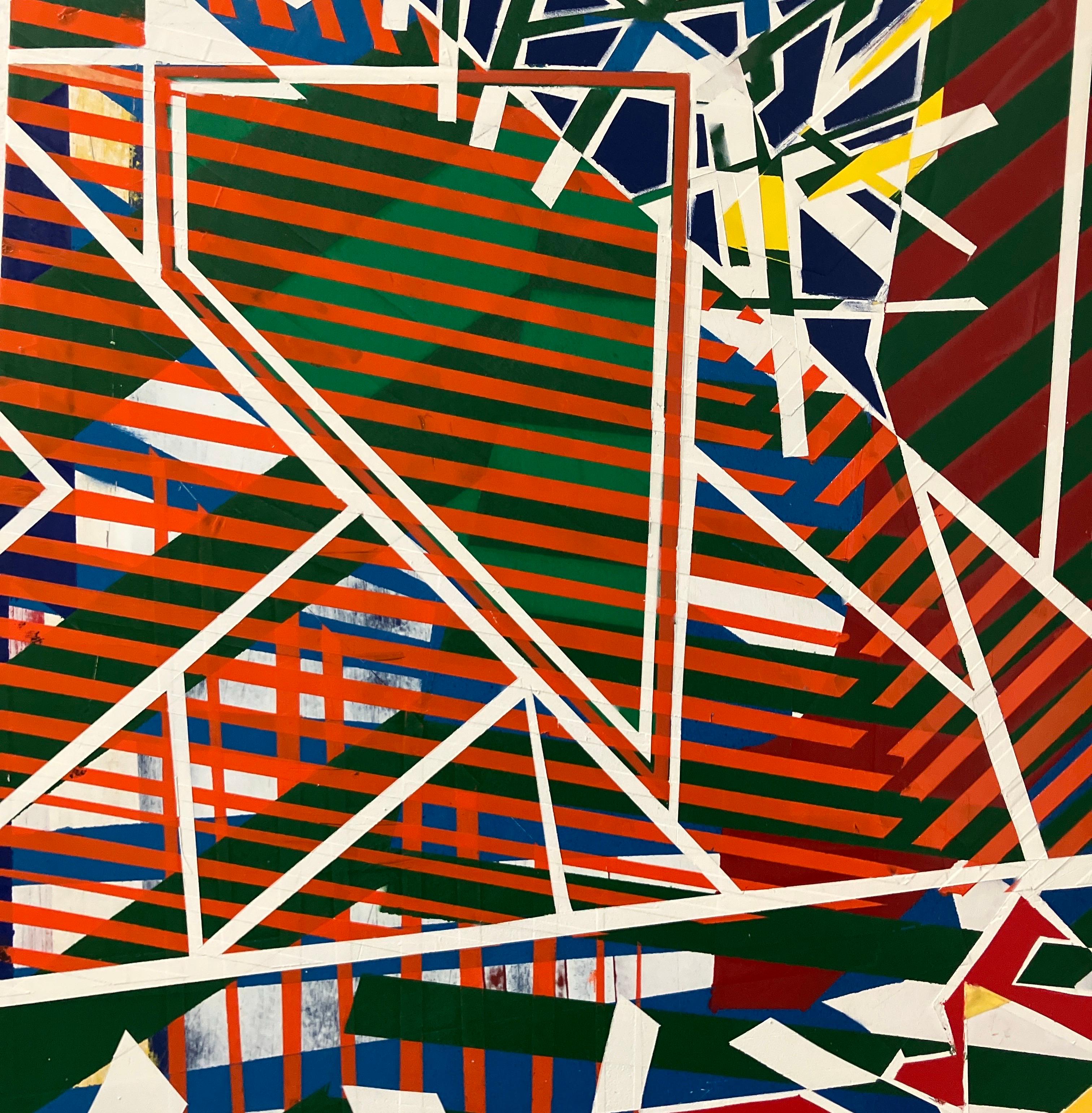 Flying My Kite by Rick Griggs, 2025, Mixed Media Abstract Painting, Shaped Panel For Sale 2