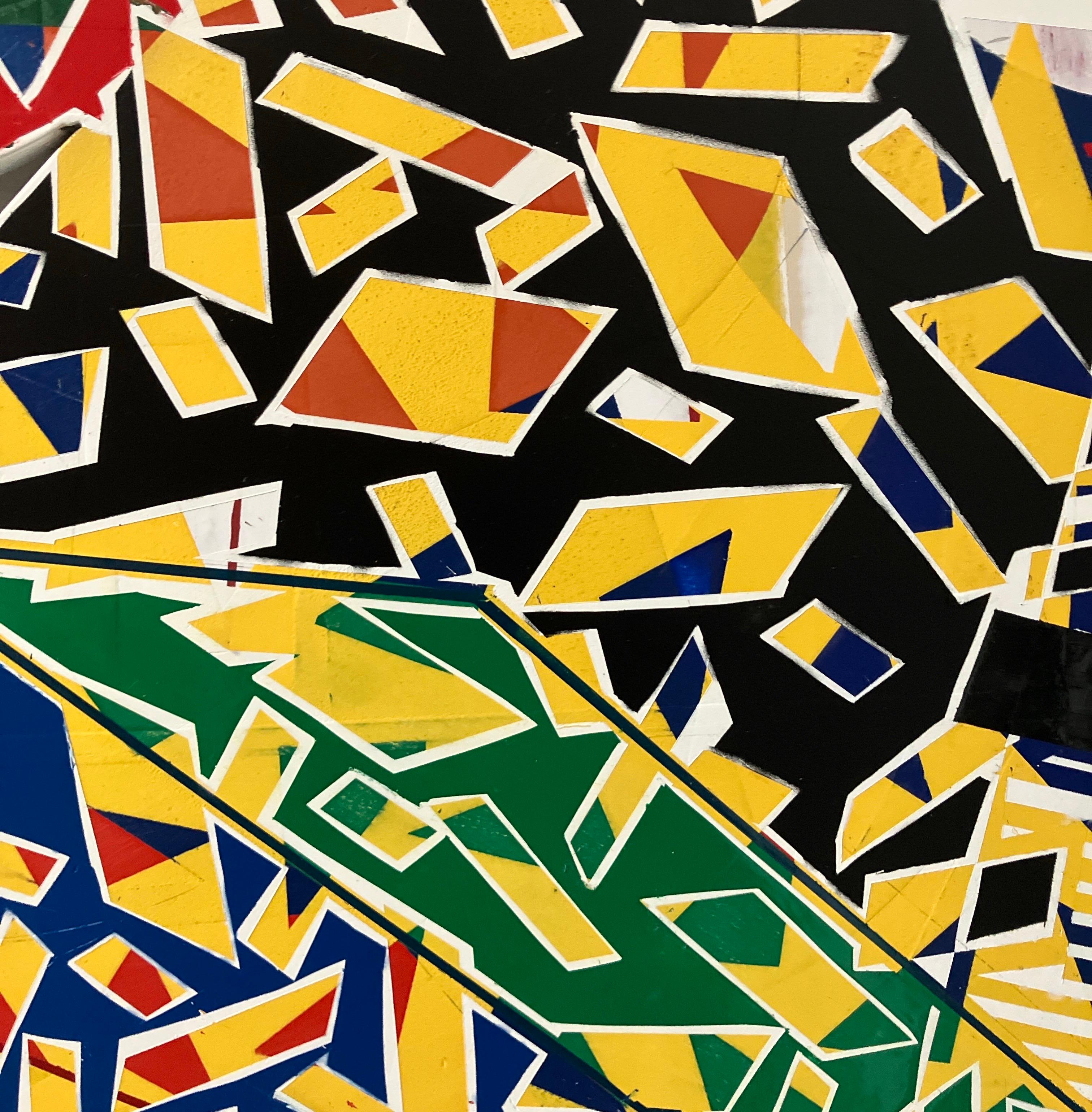 Flying My Kite by Rick Griggs, 2025, Mixed Media Abstract Painting, Shaped Panel For Sale 4