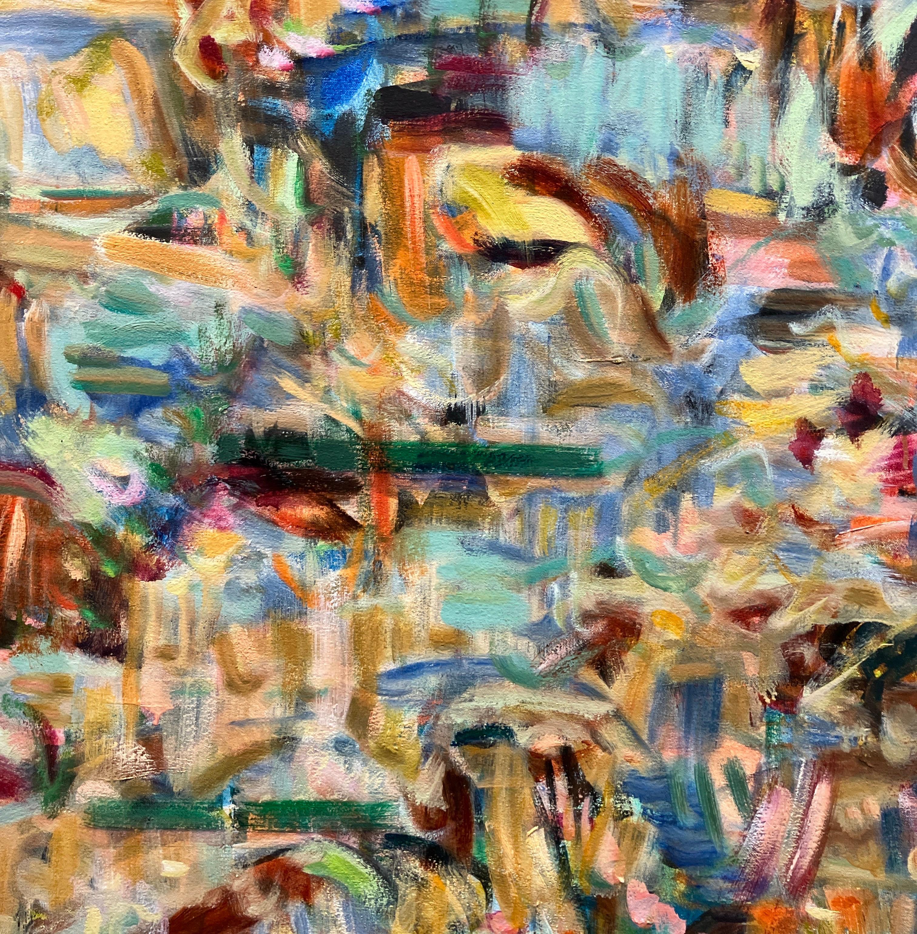 	Kathryn Arnolds Gemälde konzentrieren sich auf interpretierende Markierungen, die sich zu Farbfeldern und strukturierten Oberflächen aufbauen. Indem er juwelenartige und gedämpfte Töne mischt, konstruiert Arnold Flächen, die sowohl geografisch als