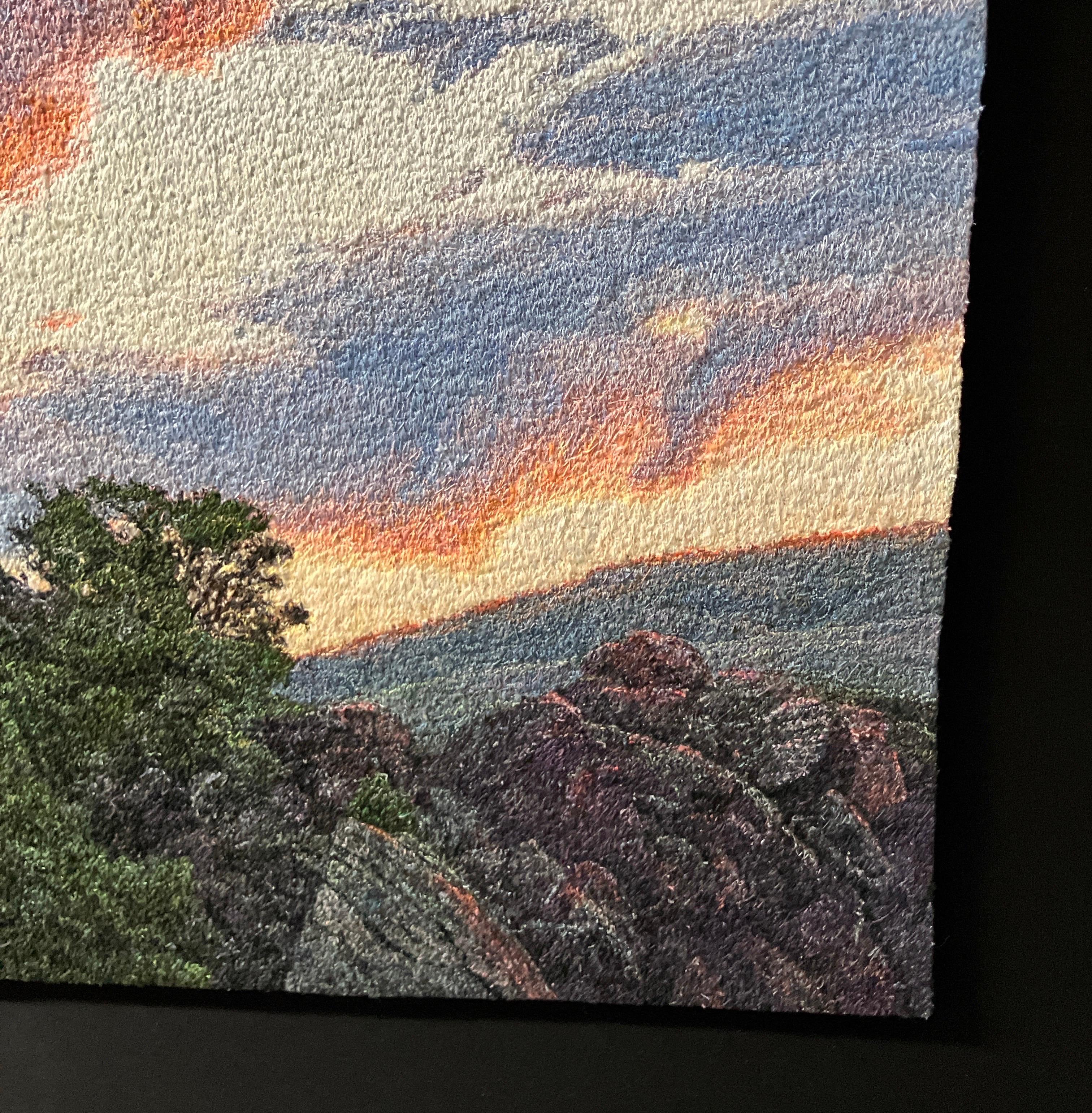 Early Morning Foothills by Carol Shinn, 2024, Photorealistic Embroidery, Thread For Sale 6
