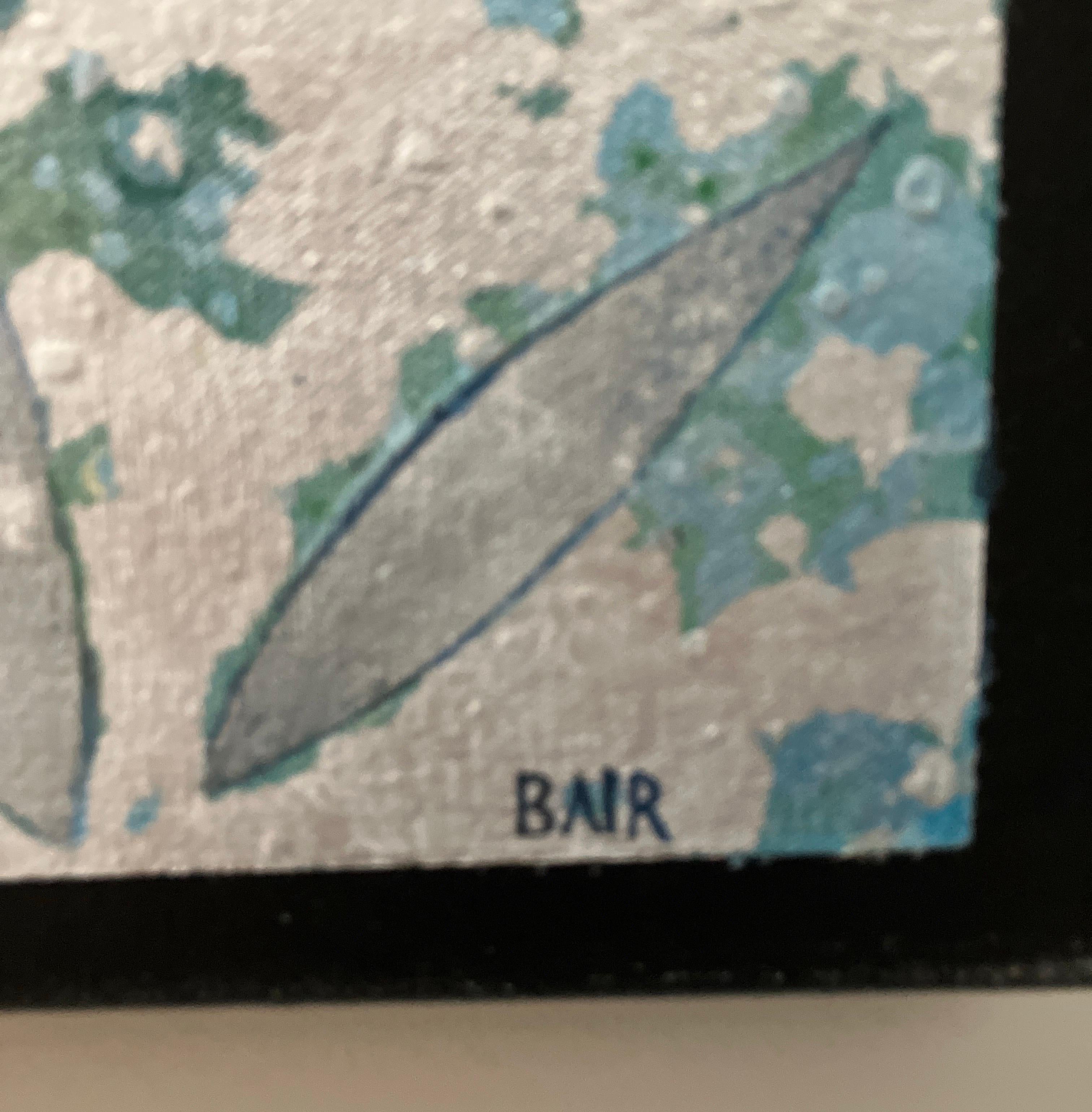 „On the Wings“, Pointillismus, Ölgemälde auf Leinwand, Blattsilberverzierung, Blattsilberverzierung im Angebot 4