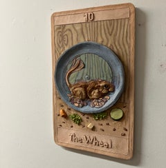 Ceramic, Wall Hanging Tile, French Cleat, Stoneware, 2D Sculpture, The Wheel