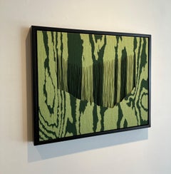 Zeitgenössisch, Gemischte Medien, Wandskulptur, Garn über Holz, Gerahmt, Skulptur