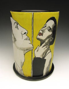 Gaze by Triesch Voelker, Ceramic Vessel with Glaze and Illustration, 2015