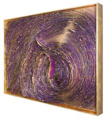 "Dark Matter", Hand Made Paper with Gold Leaf on Panel