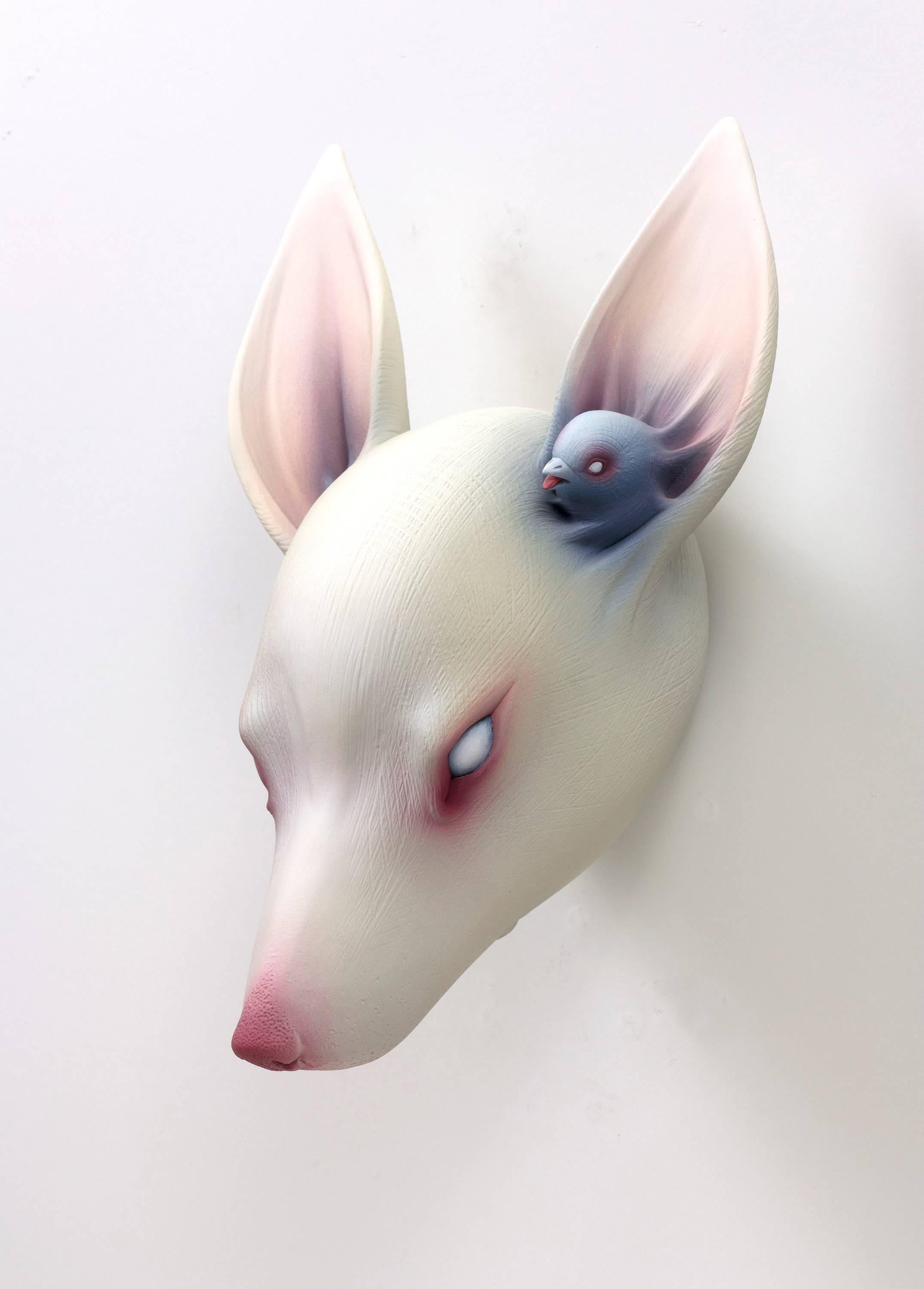 Erika's creations combine the curious, endearing, strange, and surreal all into one wonderful, life-like package.  

In My Ear is a wall mounted sculpture piece, measuring at 10" x 9.5" x 6"
Created 2016