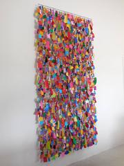Cascade Sweets by John Garrett, 96" Tall Wall Sculpture, Wire, Beads, & Plastic