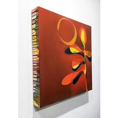 "You Can Be So", Abstract Painting on Wood Panel, Poured Acrylic & Polyurethane 11