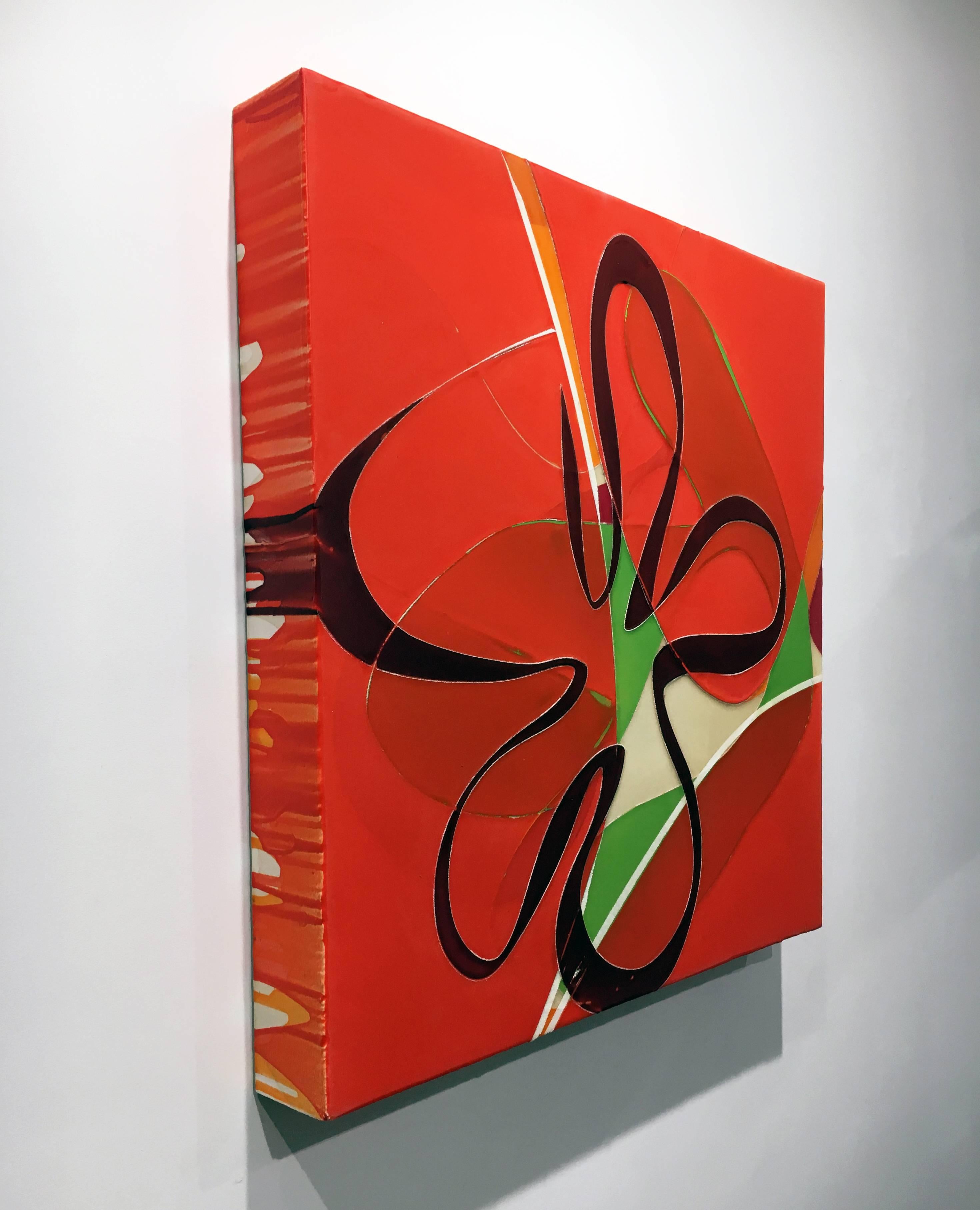 Ronald Johnson Abstract Painting - Contemporary, Abstract, Acrylic Painting, Mixed Media, Wood Panel, Layered