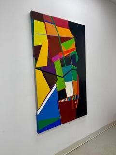 Take the D Train by Rick Griggs, 61.75 x 38 inch, acrylic on canvas, abstract