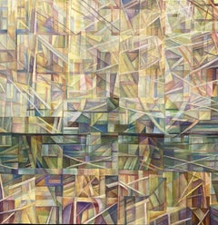 „Mirage“ von Nancy Newman Rice, 12 x 12 Zoll, Ölfarbe auf Leinwand, gerahmt