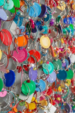 "Meadow Shimmer", Mixed Media Wall Sculpture