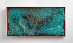 "Turbulence", Contemporary Sculpture, Hand Made Paper, Acrylic Paint, Gold Leaf