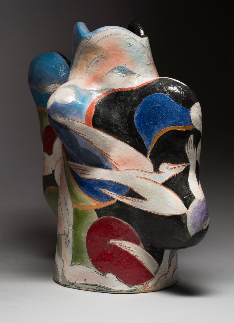 Rudy Autio "Sanibel", Stoneware Ceramic Sculpture with Figurative