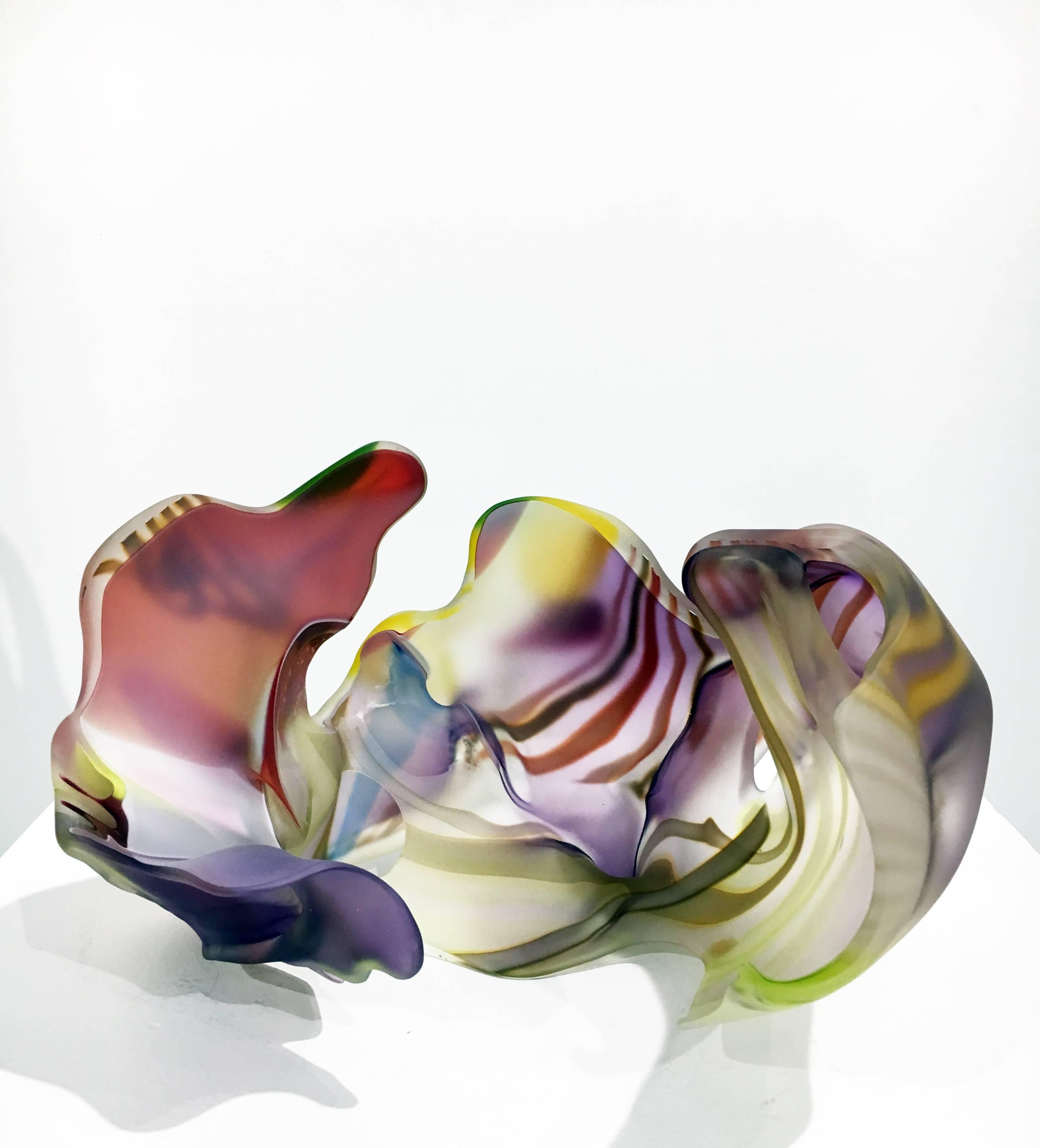 Marvin Lipofsky 1938 - 2016

Lipofsky approached glass as an organic, sculptural medium; resulting in his signature amorphic forms. Many of his works are colorful “bubbles” of glass. Often semi-transluscent, they allow the viewer to examine their