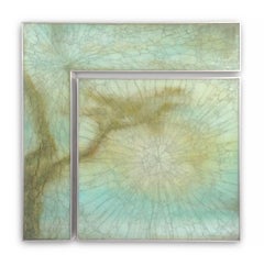 Dentro L by Cassandria Blackmore, Reverse Painted Glass with Metal Frame, 2015