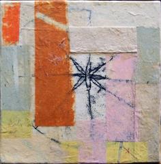 Small World 12 by Eva Isaksen, Small Collage on Canvas 