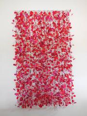 Red Hot, Wall Mounted Sculpture Made of Recycled Plastic Ware by John Garrett 