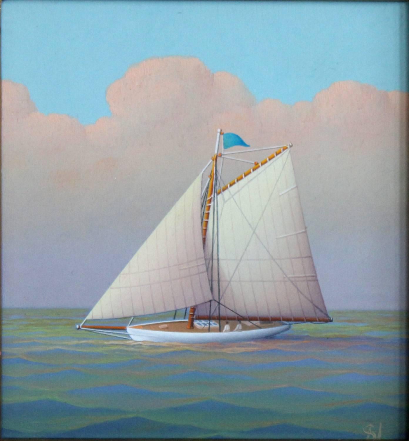 Sailing Westward - Painting by George Nemethy