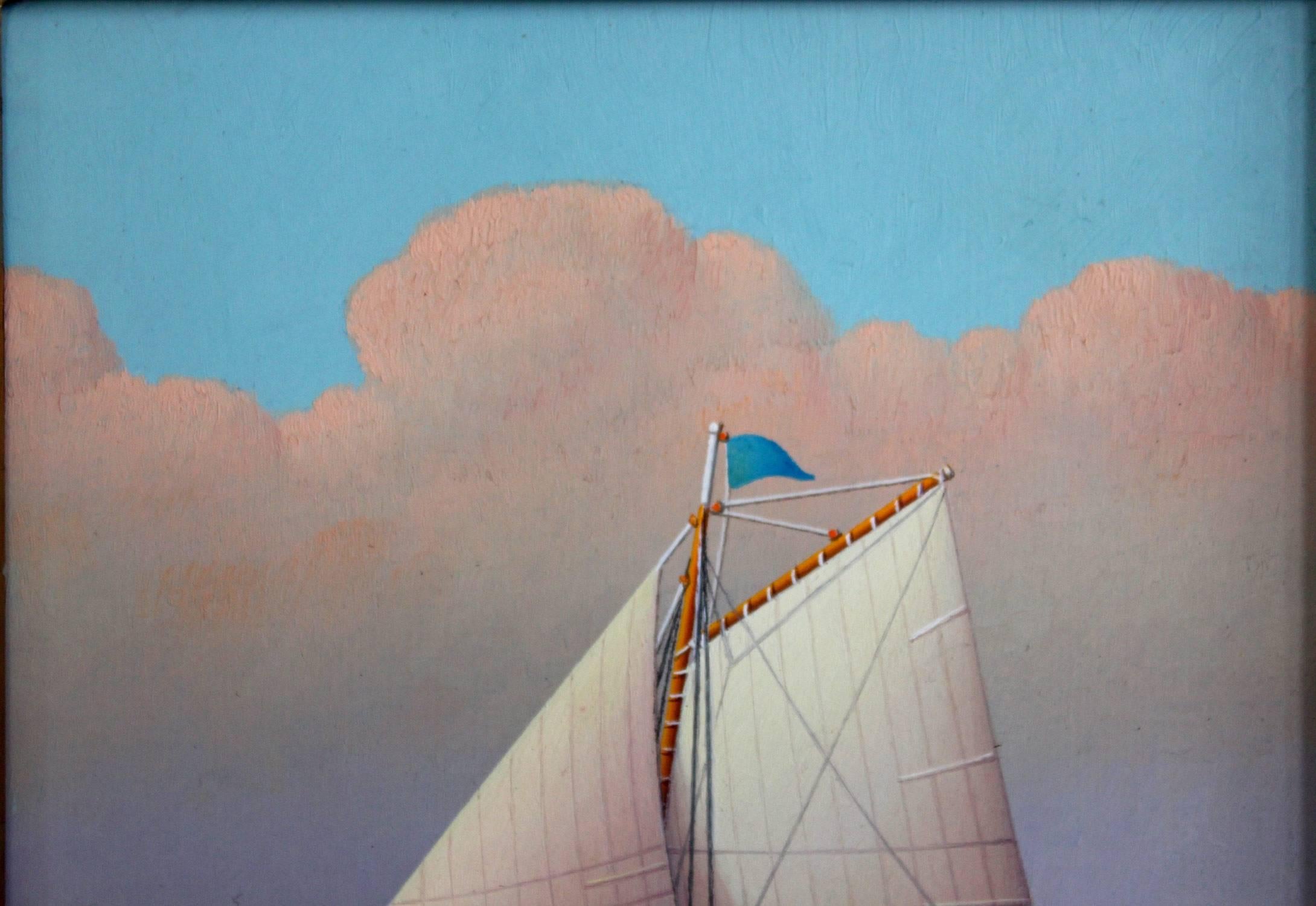 Sailing Westward - Realist Painting by George Nemethy