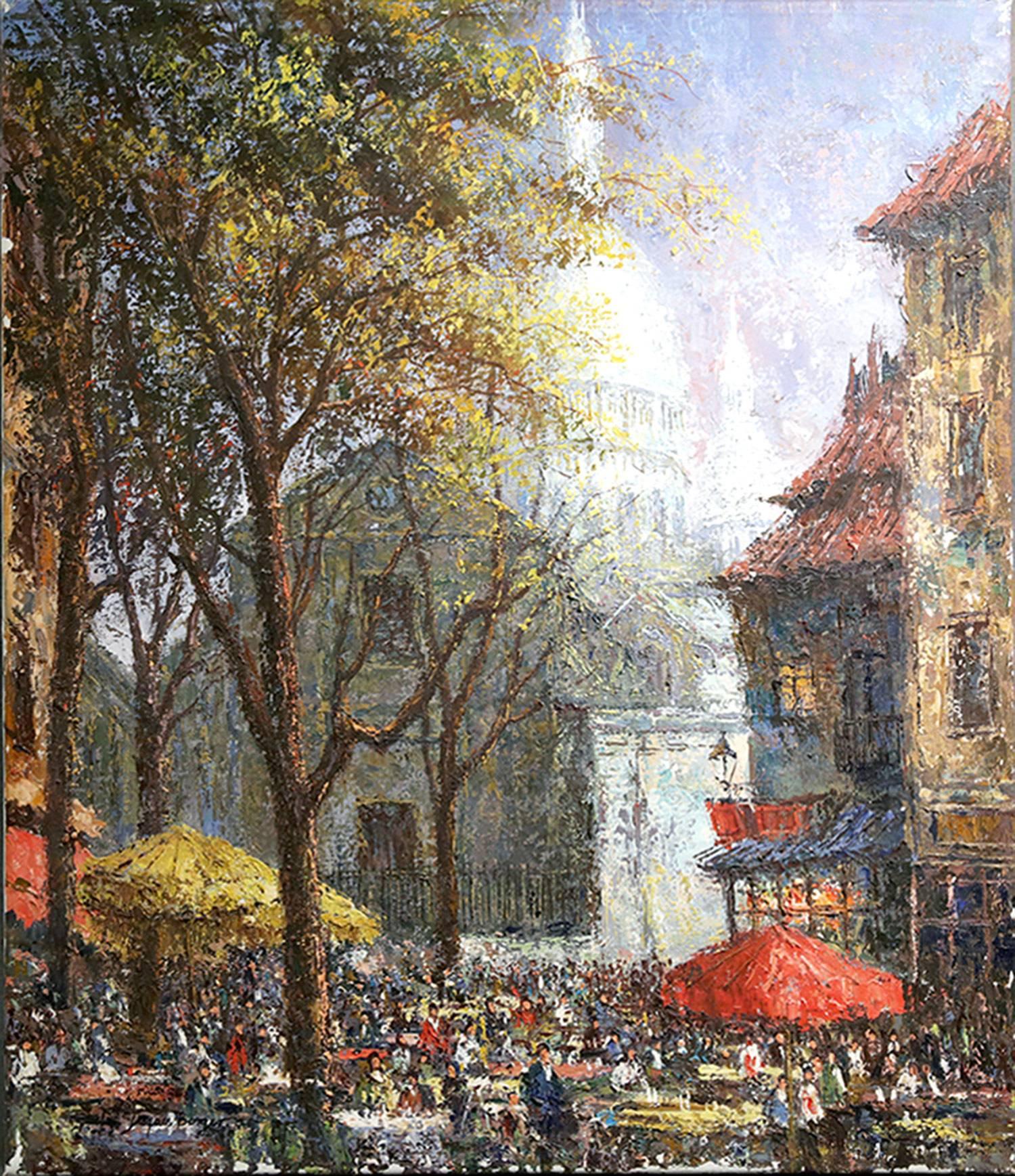 Landscape Painting Jacques Berger - Scène parisienne