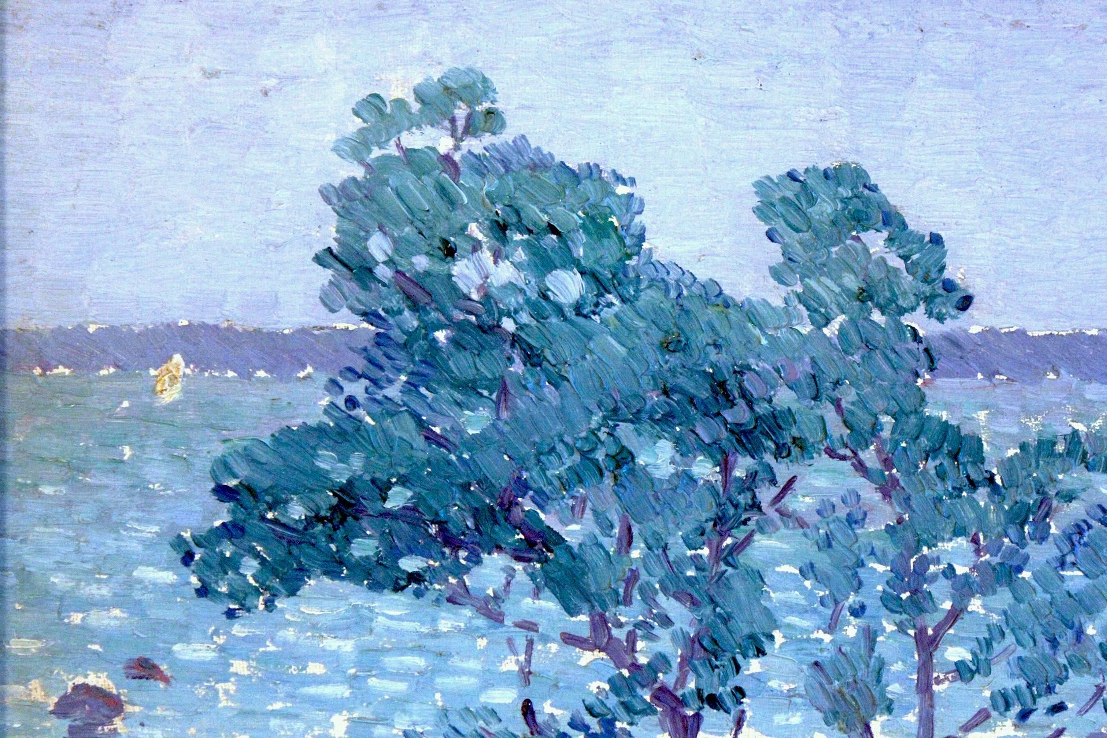 The Lone Tree, Fort Phoenix - American Impressionist Painting by Harry Neyland