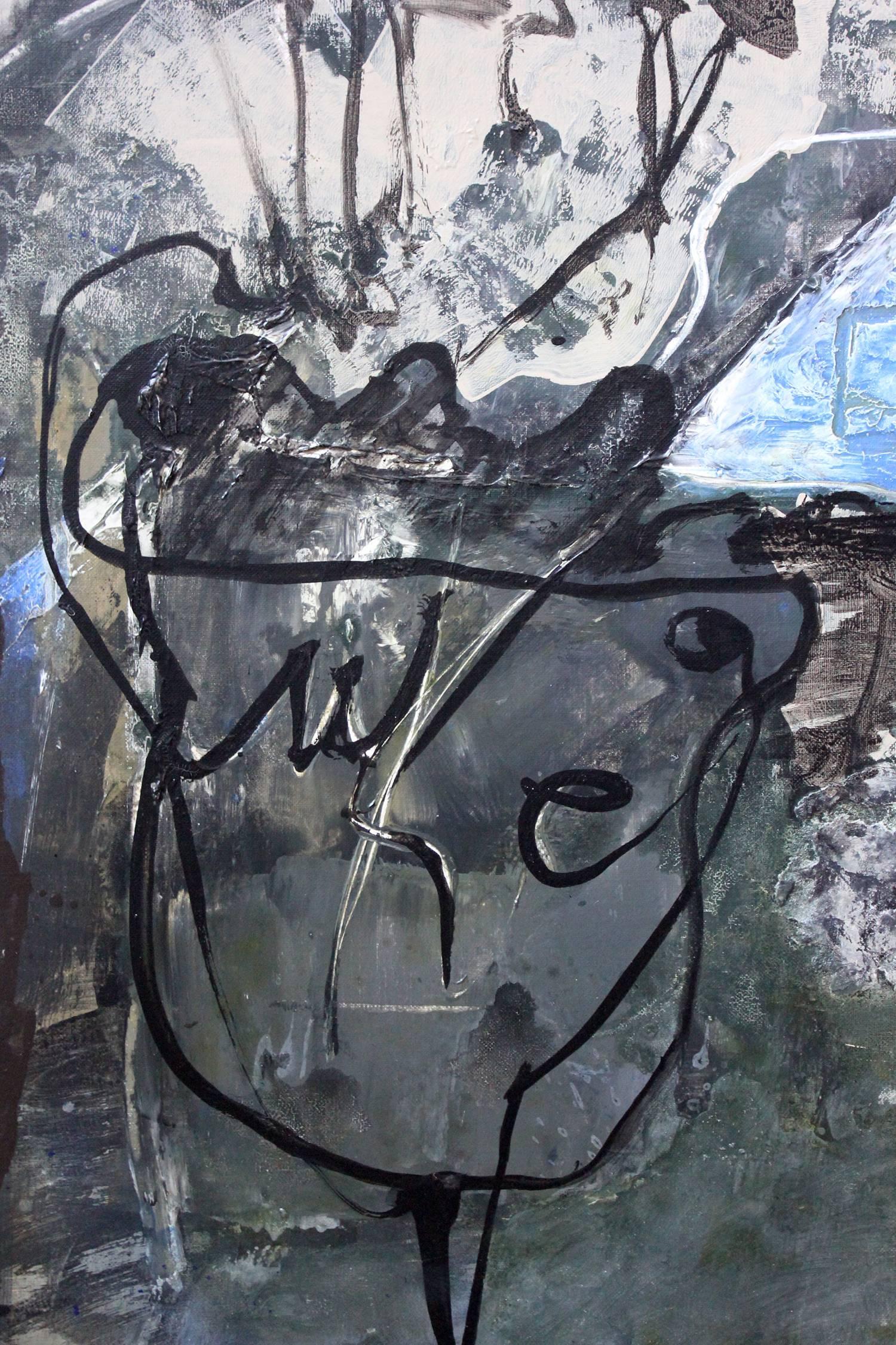 Peinture abstraite « Nature and Human Relationships - Embrace - DannyBoy 1 - 100M » - Painting de Suki Maguire