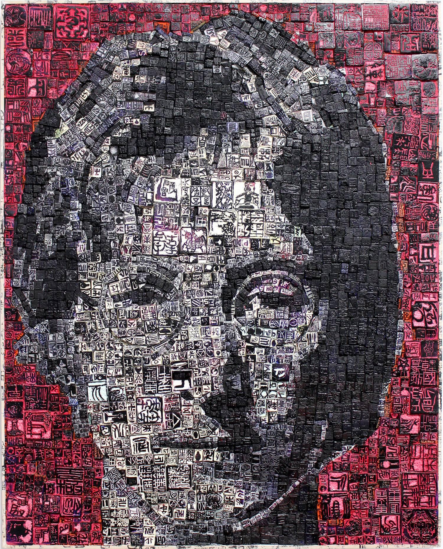 Lee Kwan Woo Portrait Painting - Condensation (Red John Lennon)