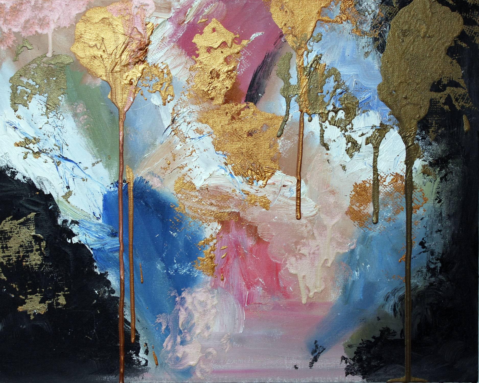 Abstract Painting di Cindy Shaoul - Cielo d'oro