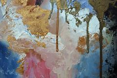 "Dreaming of Roccoco Skies" Drip Mixed Media Contemporary Painting Signed