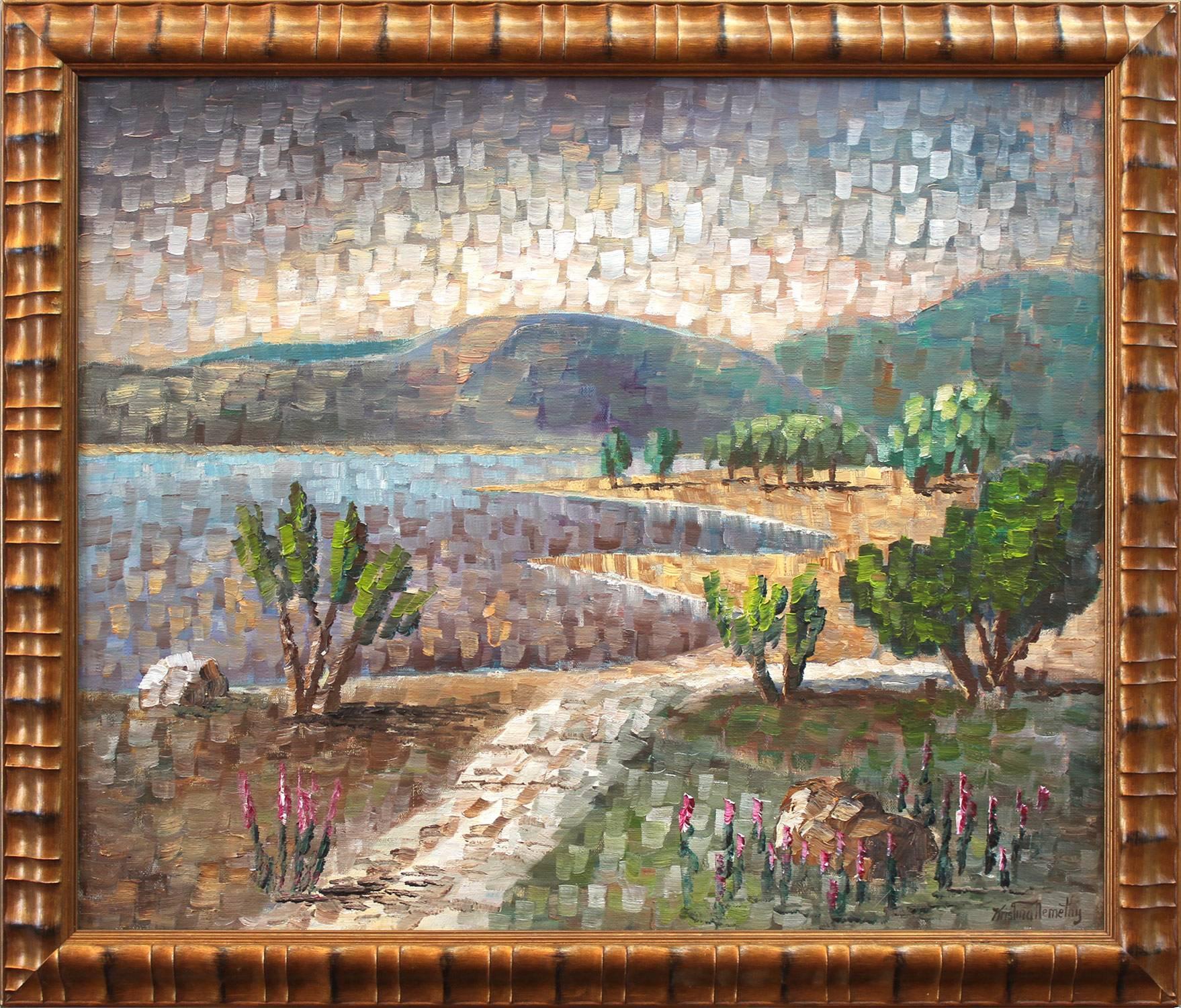 Kristina Nemethy Landscape Painting – Der Weg zum See