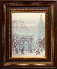 Washington Square Park Winter Scene