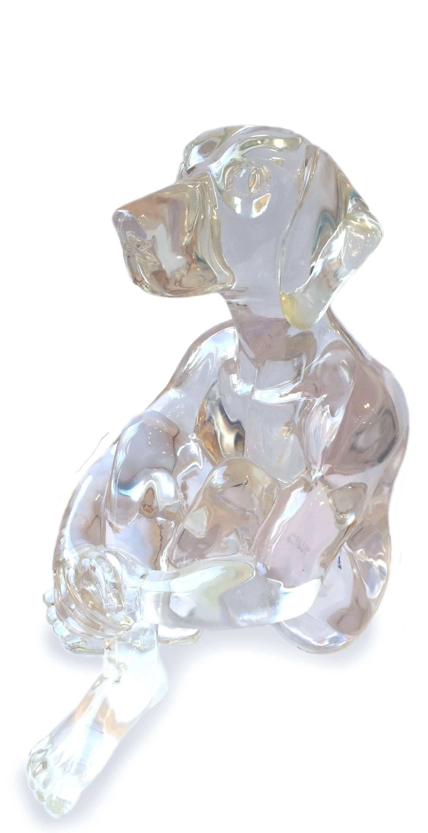 Gillie and Marc Schattner Figurative Sculpture - Lolly Dogman (Clear)