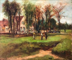 "The Golf" Oil on Canvas Impressionist Painting at Chiberta in Southern France