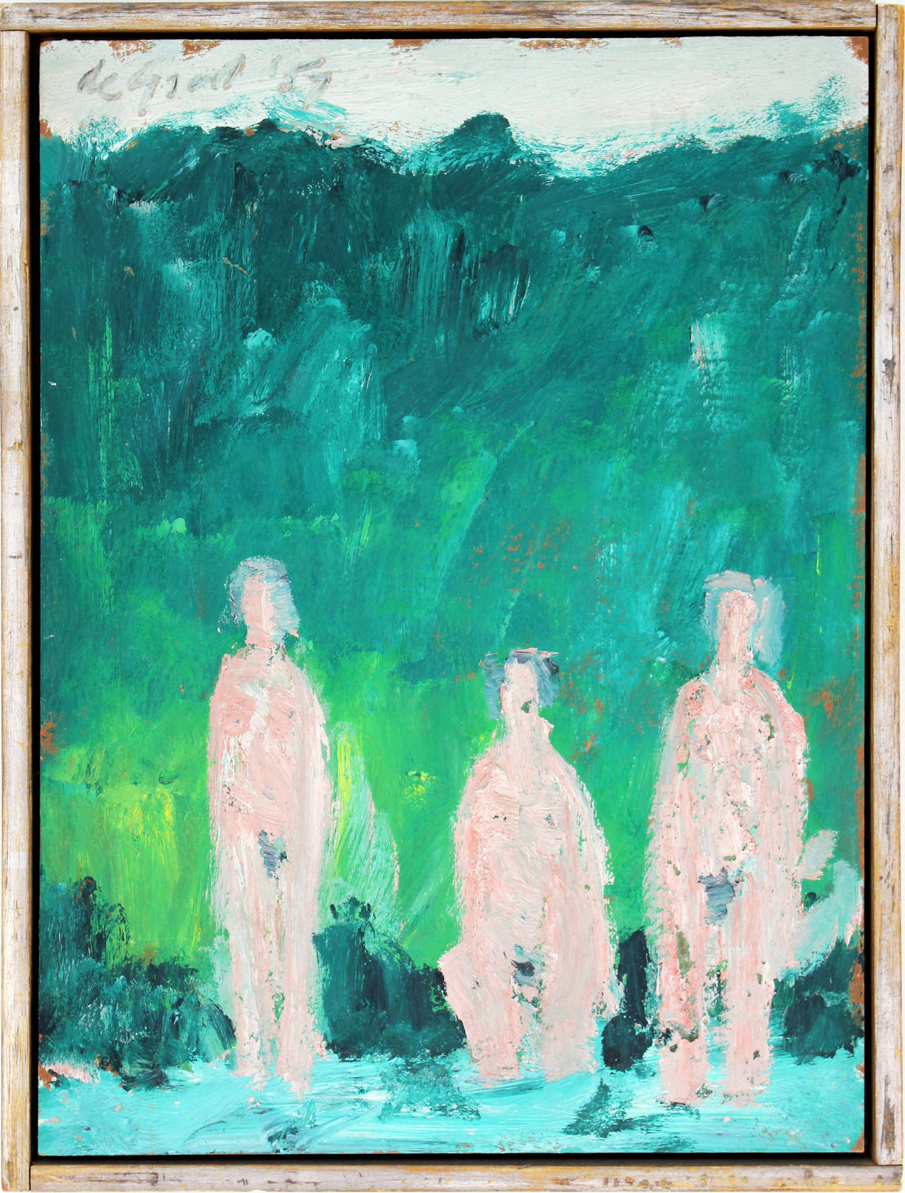 Nanno de Groot Landscape Painting - Three Figures in a Landscape