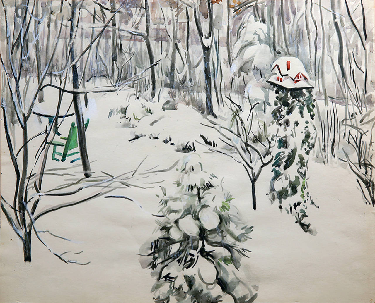 Snow Scene - Art by Martha Walter