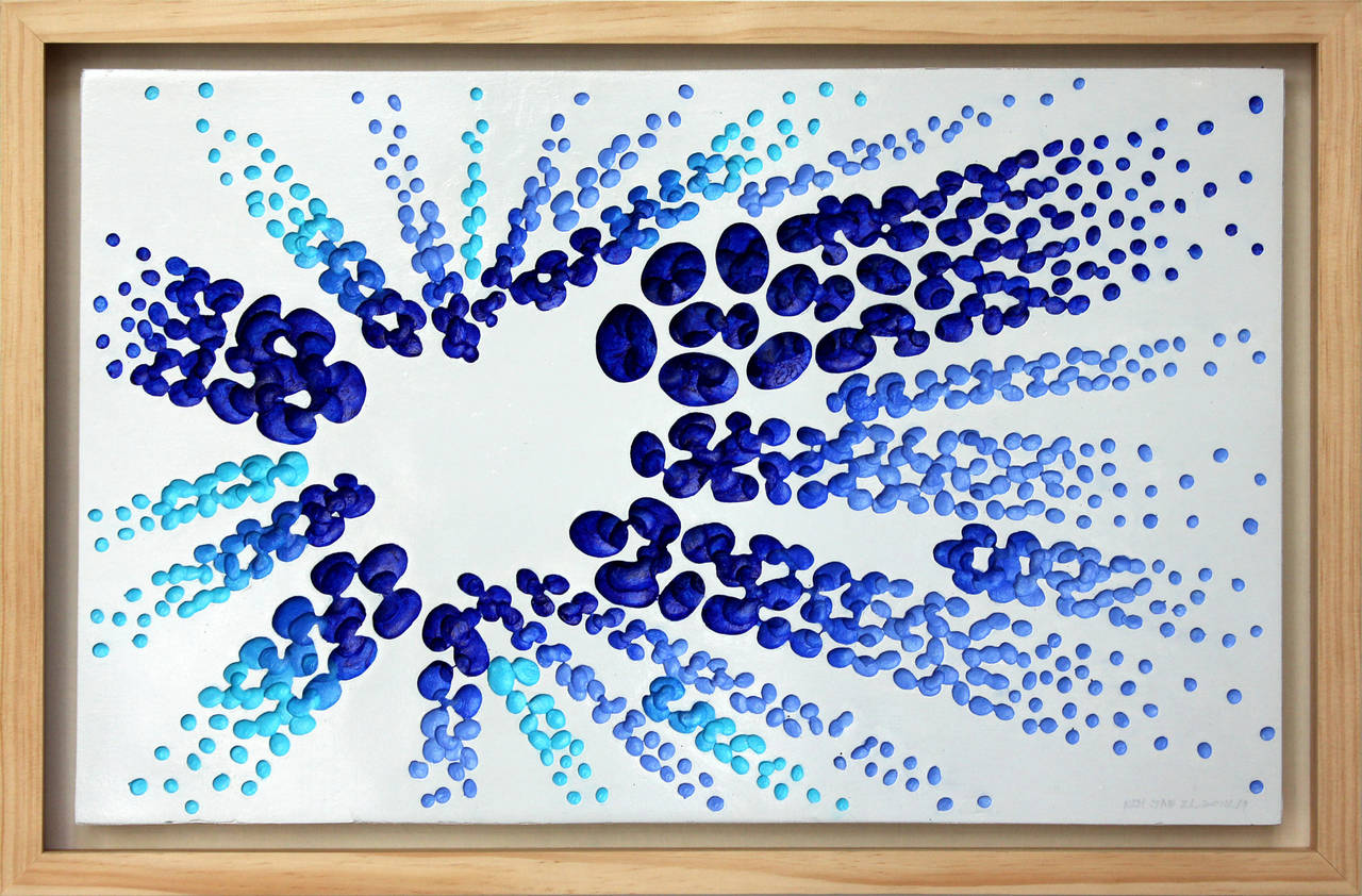Kim Jae Il Abstract Painting - Vestige (Blue)
