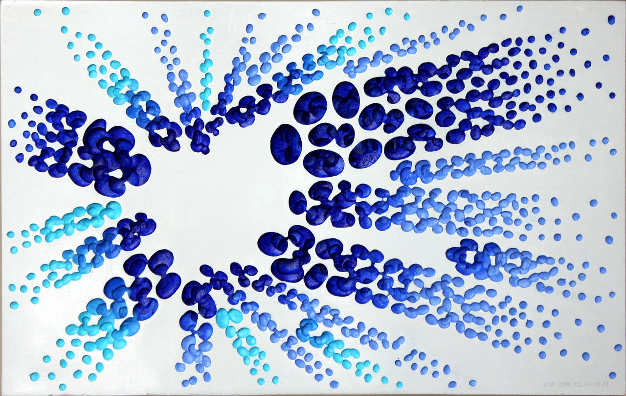 Vestige (Blue) - Painting by Kim Jae Il