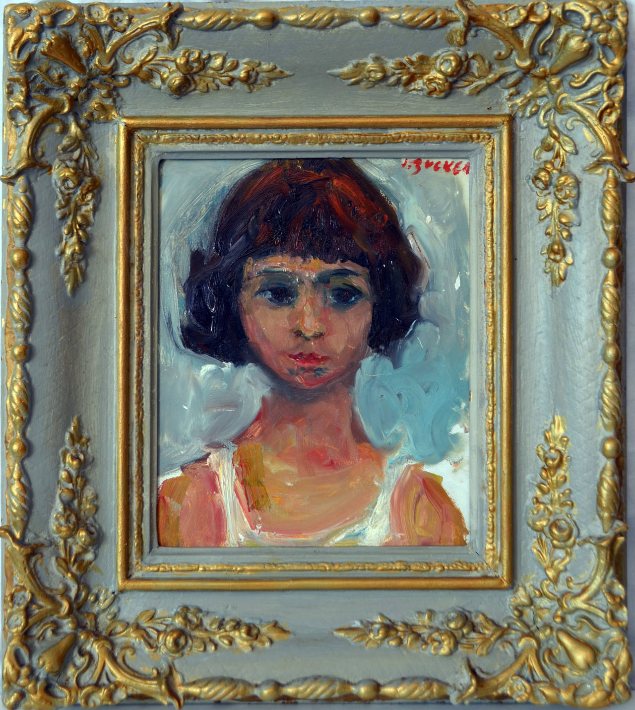Jacques Zucker Portrait Painting - Portrait of a Young Girl
