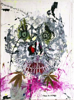 "Crunch N'Munch" Pintura Expresionista Abstracta en Técnica Mixta sobre Lienzo