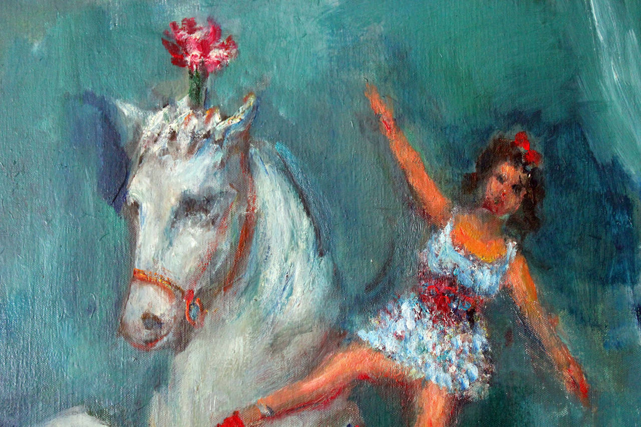 The Circus Performers - Impressionist Painting by Jacques Zucker