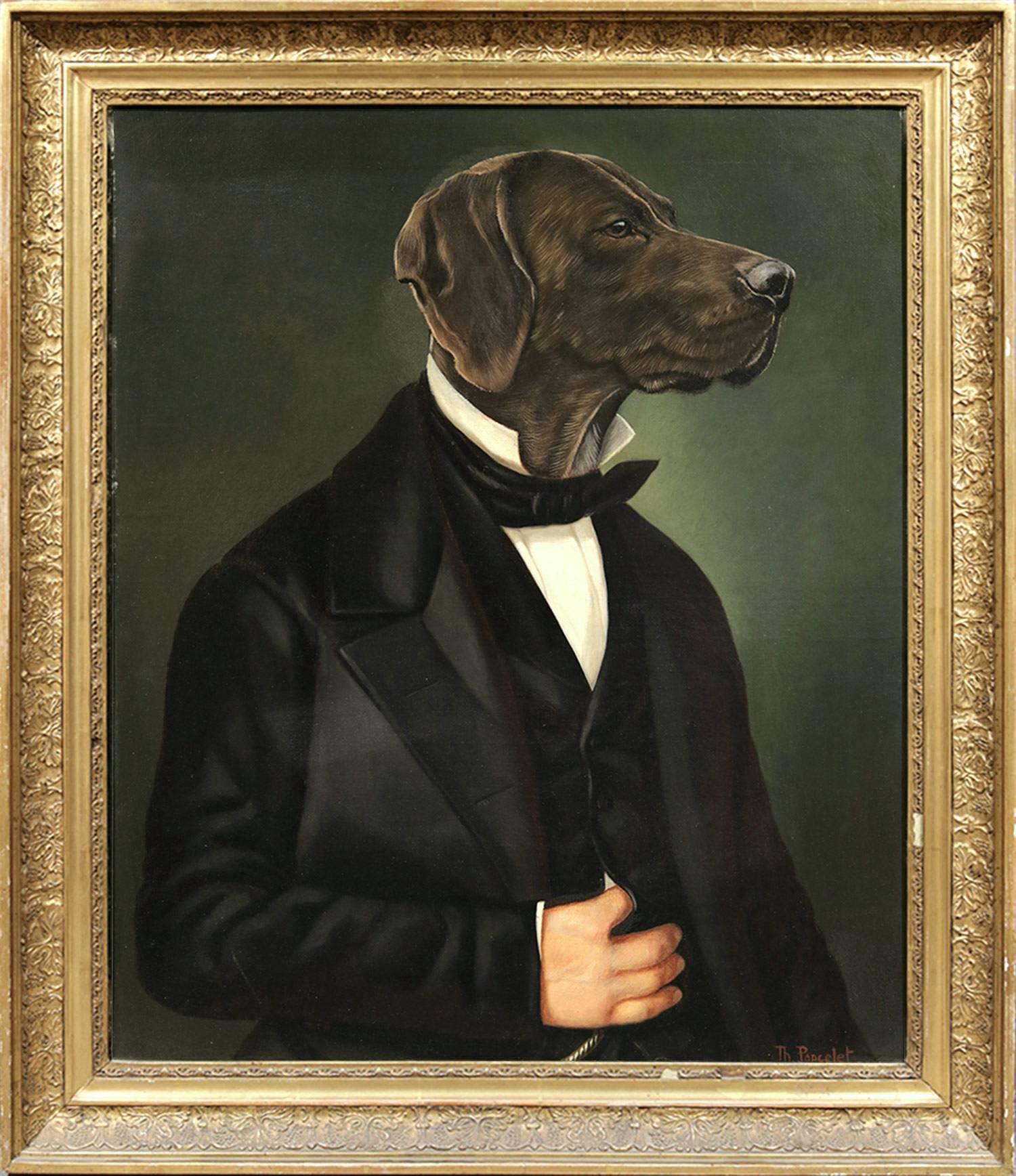 Thierry Poncelet Animal Painting - The Gentleman Labrador