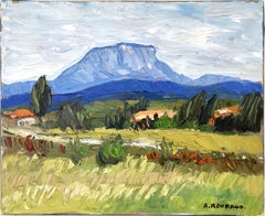 "Ste. Victoire" Colorful Impressionist view of Sainte-Victoire Mountain Painting