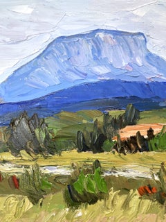 "Ste. Victoire" Colorful Impressionist view of Sainte-Victoire Mountain Painting
