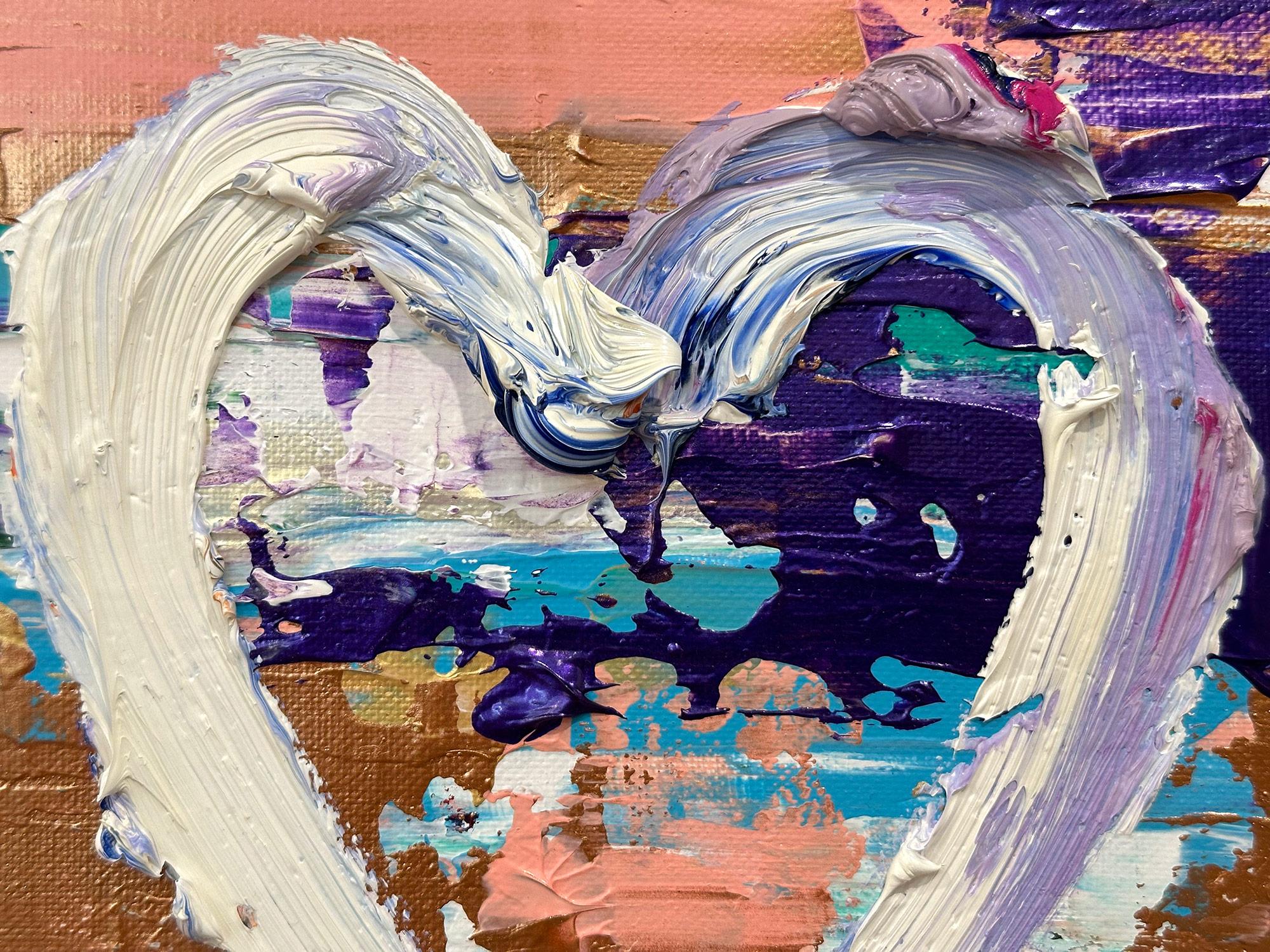 Mehrfarbiges Pop-Art-Ölgemälde „My Abbey Road Heart“ mit weißem Floater-Rahmen, Ölgemälde im Angebot 3