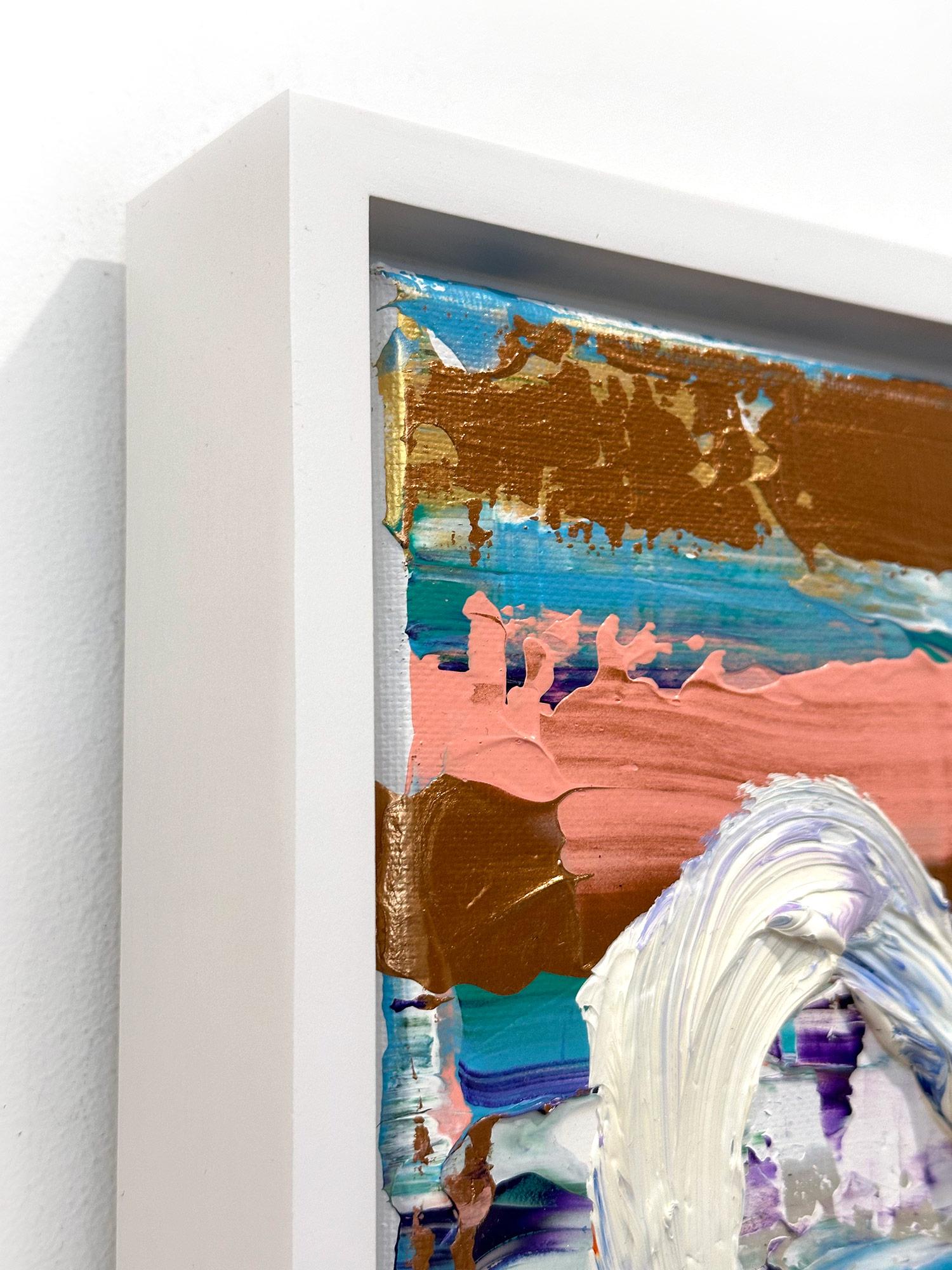 Mehrfarbiges Pop-Art-Ölgemälde „My Abbey Road Heart“ mit weißem Floater-Rahmen, Ölgemälde im Angebot 5
