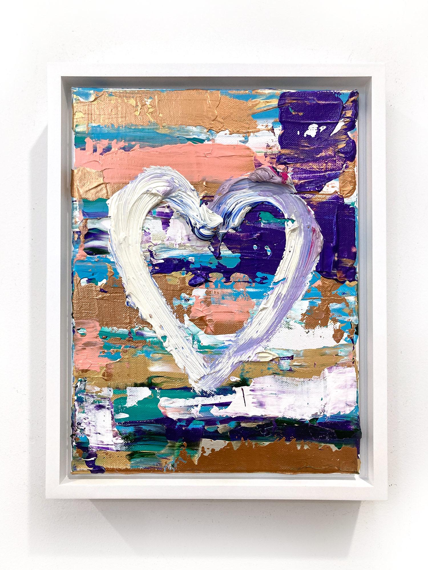 Mehrfarbiges Pop-Art-Ölgemälde „My Abbey Road Heart“ mit weißem Floater-Rahmen, Ölgemälde im Angebot 9
