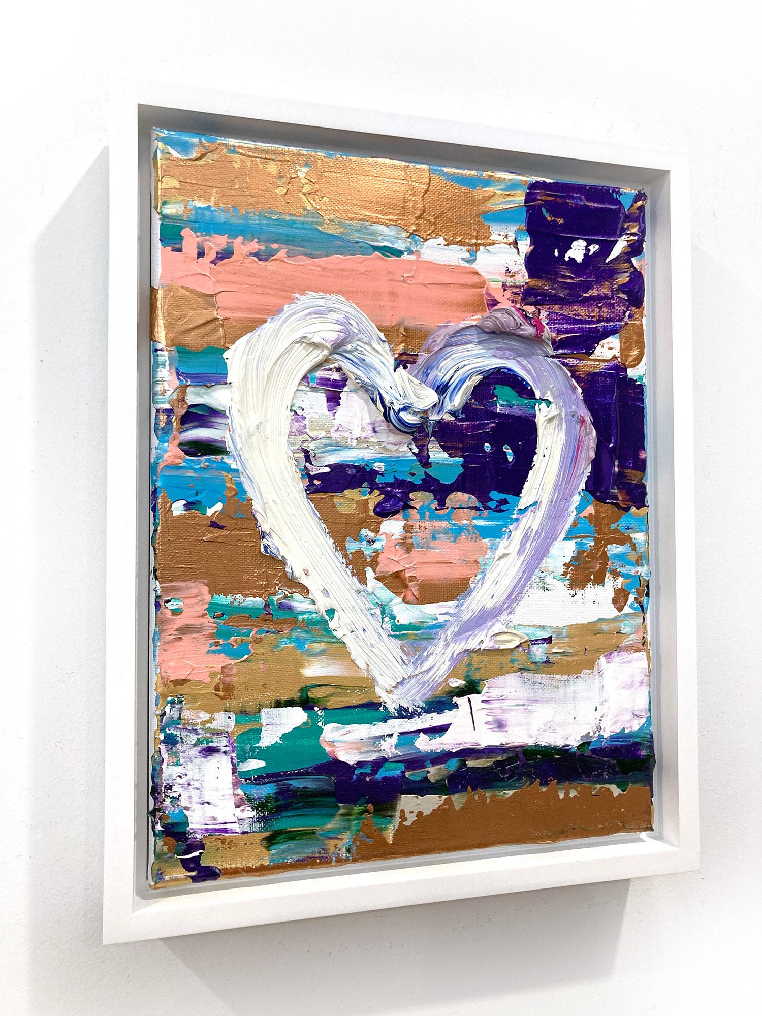 Mehrfarbiges Pop-Art-Ölgemälde „My Abbey Road Heart“ mit weißem Floater-Rahmen, Ölgemälde im Angebot 10