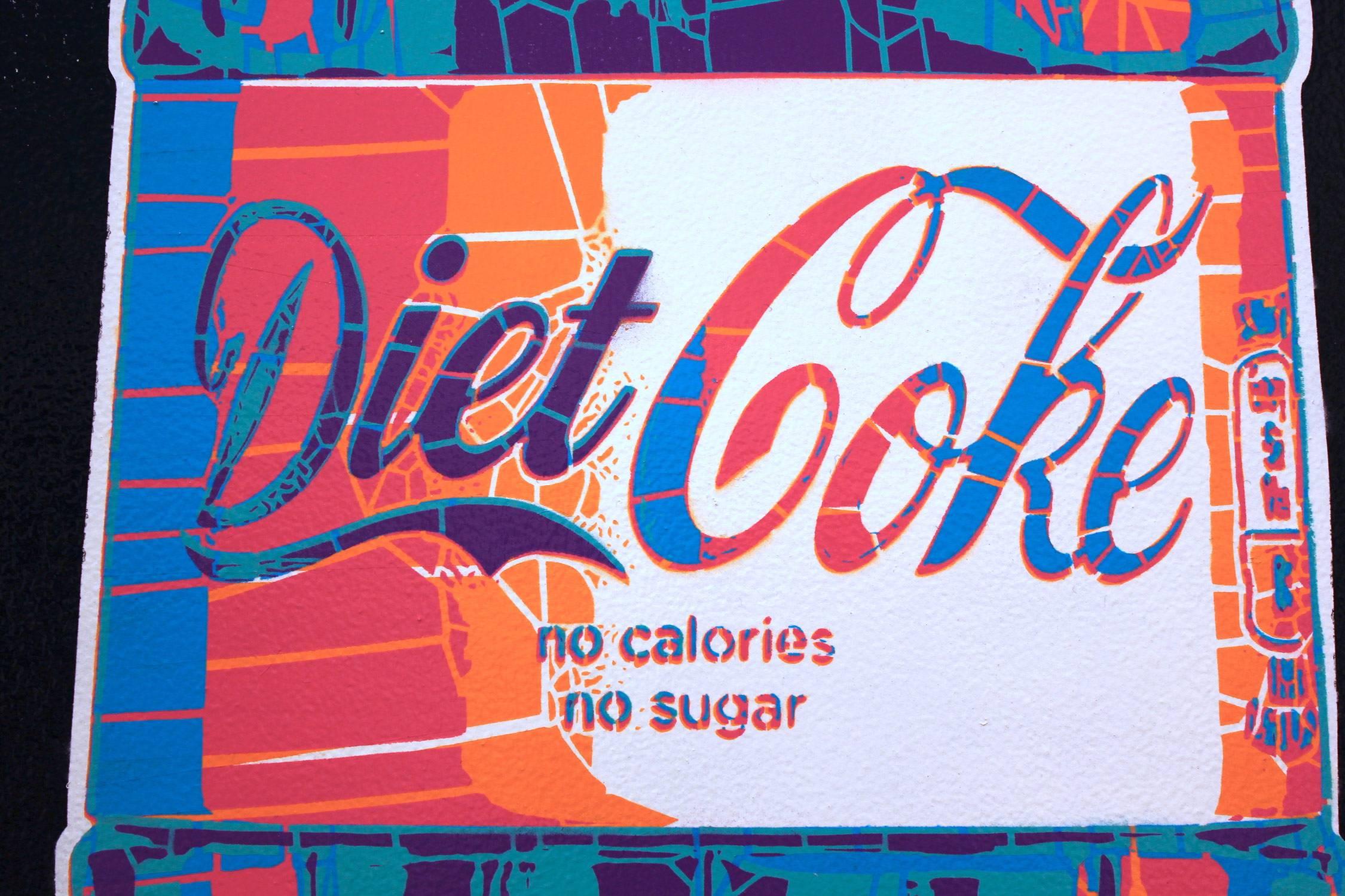 Diet Coke Pop - Pop Art Painting by Campbell la Pun