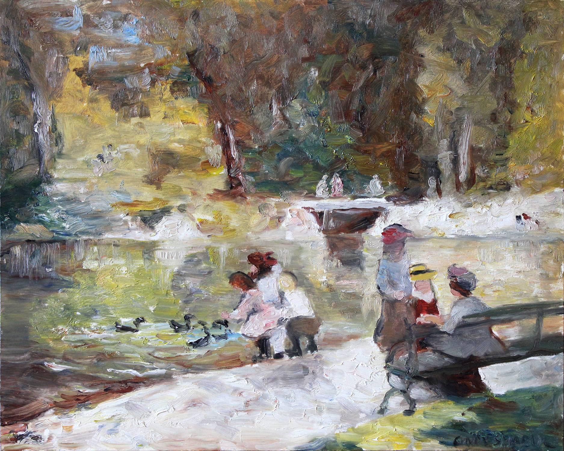 Cindy Shaoul Figurative Painting - At the Park